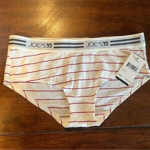 Joe's White and Red Striped Briefs